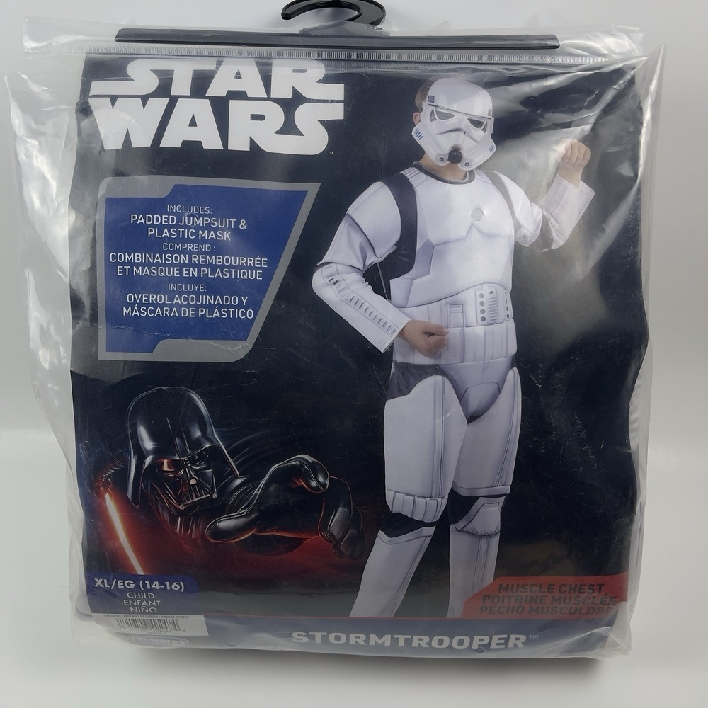 BRAND NEW Star Wars Stormtrooper Muscle Costume Child's XL (14-16) Jazwares